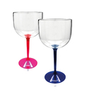 Kit 4 Taças Gin Bicolor Rosa E Azul Acrílico Ps