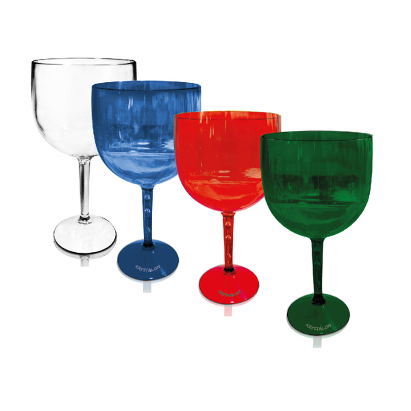 Kit 4 Taças Gin Coloridas - 4 Cores Acrílico Ps Krystalon