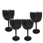 Kit 4 Taças Gin Preto Acrílico