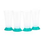 Kit 4 Taças Tulipas Em Acrílico Base Verde Moda Do Chef