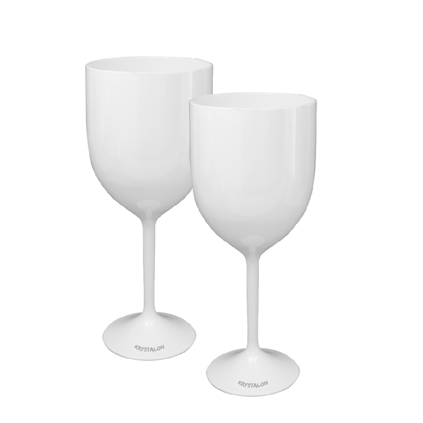 Kit 4 Taças Vinho Brancas Acrílico Ps Krystalon