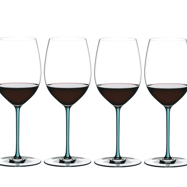 Kit 4 Taças Vinho Riedel Fatto A Mano Merlot Haste Colorida V