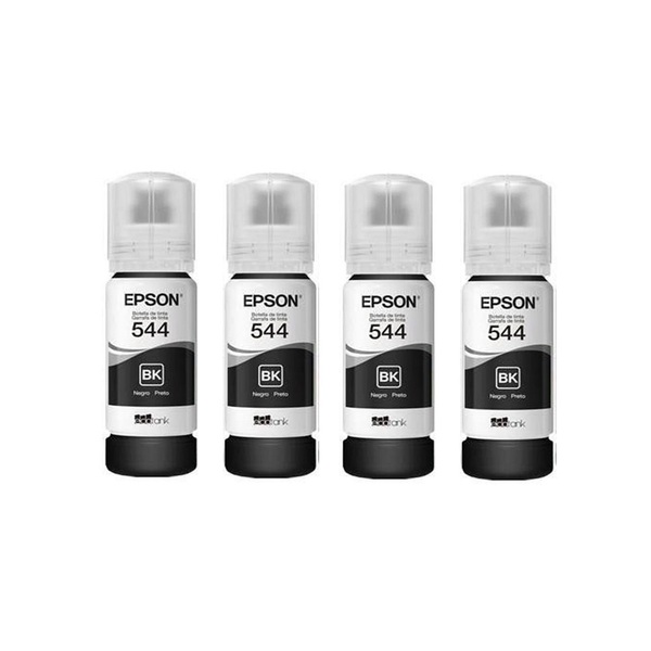 Kit 4 Tintas Epson 544 T544 Preto Original Para Impressora L-