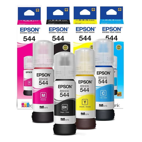 Kit 4 Tintas Epson Original 544 T544 Para Impressora L-3110 L