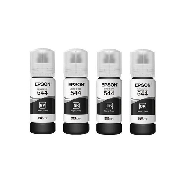 Kit 4 Tintas Original Epson 544 T544 Preto L-3110 L-3150 L-32