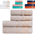 Kit 4 Toalhas Banhão E Rosto Açores 100 Algodão Marcotex