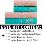 Kit 4 Toalhas Banhão E Rosto Açores 100 Algodão Marcotex