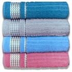 Kit 4 Toalhas De Banho Caneladas Gigante Banhão 70 X 140 Beka