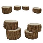 Kit 4 Toquinhos De Madeira Rústica Arte E Decor. Veja Descr.