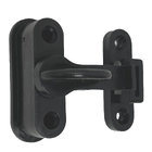 Kit 4 Tranqueta Trinco Pvc P/ Porta Sanfonada Janela Preto