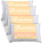 Kit 4 Travesseiros 100 Algodão Antialérgico Percal 300 Fios E