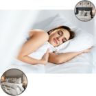 Kit 4 Travesseiros De Poliéster Firme Com Capa Matelada 50cm