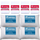 Kit 4 Travesseiros Fibra Siliconada Antialérgico 45x65cm + 4