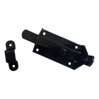 Kit 4 Trinco Fecho Chato Portão Porta Cadeado 5x3cm N0 Preto