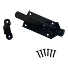 Kit 4 Trinco Fecho Chato Portão Porta Cadeado 5x3cm N0 Preto