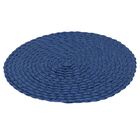 Kit 4 Un Jogo Lugar Americano Redondo Azul 38cm Feito À Mão D