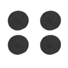 Kit 4 Un Jogo Lugar Americano Redondo Preto 38cm Feito À Mão