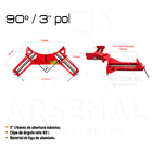Kit 4 Unid Grampo Sargento Angular 90 Graus Cantoneira Elite