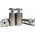 Kit 4 Unid Prolongador 25x50 Inox Suporte Vidro, Madeira Pain