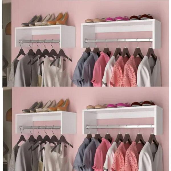 Kit 4 Unidades Arara Porta Roupas Aereo