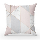 Kit 4 Unidades Capa De Almofada Estampa Geométricos Rosa Tons
