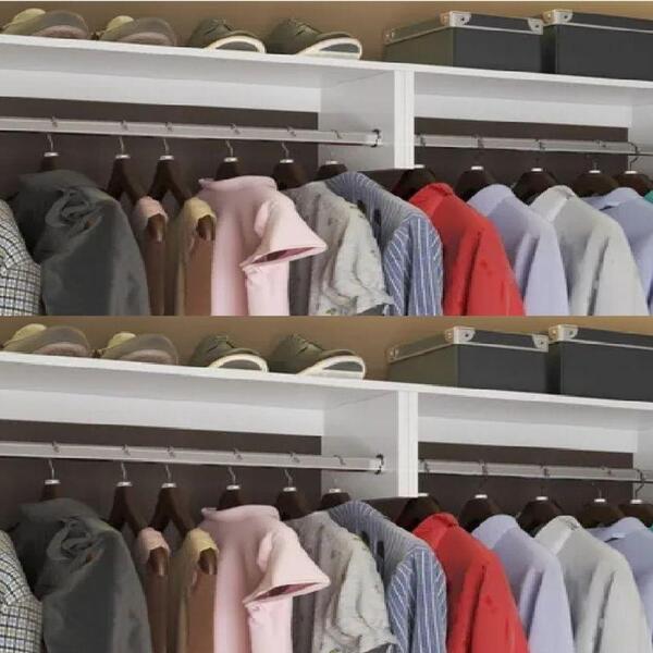 Kit 4 Unidades Porta Cabides Arara Roupas Prateleira