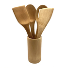 Kit 4 Utensílios de Bambu Mozcada