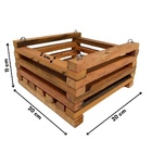 Kit 4 Vasos Cachepot De Madeira Quadrado 11x20 P/ Orquídeas