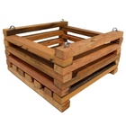 Kit 4 Vasos Cachepot De Madeira Quadrado 11x20 P/ Orquídeas