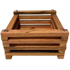 Kit 4 Vasos Cachepot De Madeira Quadrado 11x20 P/ Orquídeas