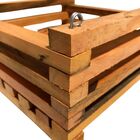 Kit 4 Vasos Cachepot De Madeira Quadrado 11x20 P/ Orquídeas