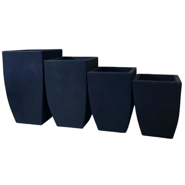 Kit 4 Vasos De Plantas Quadrado Para Decoração Sala E Jardim
