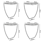 Kit 4 Vasos De Plantas Quadrado Para Decoração Sala E Jardim