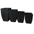 Kit 4 Vasos De Plantas Quadrado Para Decoração Sala E Jardim
