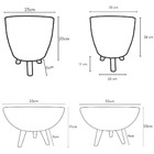 Kit 4 Vasos Para Plantas Decoração Com Tripé Madeira Marrom