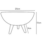 Kit 4 Vasos Para Plantas Decoração Com Tripé Madeira Marrom