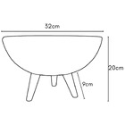 Kit 4 Vasos Para Plantas E Decoração Tripé De Madeira Azul