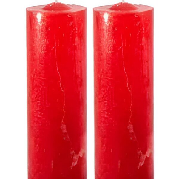 Kit 4 Velas 7 Dias Votiva Clássica Vermelha Decorativa 15cm