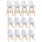 Kit - 4 X Banquetas + 8 X Cadeiras Estofadas Leda - Branco