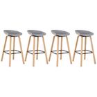 Kit - 4 X Banquetas Altas Cassia - Cinza