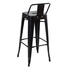 Kit - 4 X Banquetas Altas Iron Tolix Com Encosto - Industrial