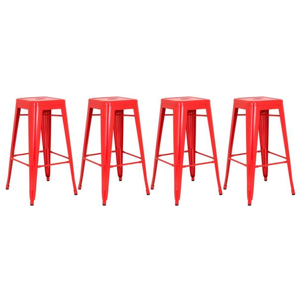 Kit - 4 X Banquetas Altas Iron Tolix - Industrial - Vintage -