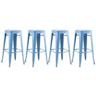 Kit - 4 X Banquetas Altas Iron Tolix - Industrial - Vintage -