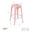 Kit - 4 X Banquetas Altas Iron Tolix - Industrial - Vintage -