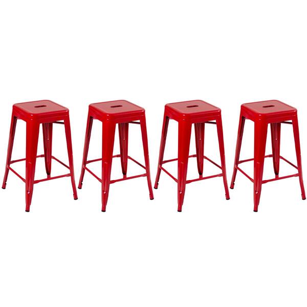 Kit - 4 X Banquetas Iron Tolix - 66 Cm - Industrial - Aço - V