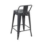 Kit - 4 X Banquetas Iron Tolix Com Encosto - 61 Cm - Industri