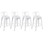 Kit - 4 X Banquetas Iron Tolix Com Encosto - 61 Cm - Industri