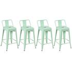 Kit - 4 X Banquetas Iron Tolix Com Encosto - 61 Cm - Industri