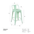 Kit - 4 X Banquetas Iron Tolix Com Encosto - 61 Cm - Industri