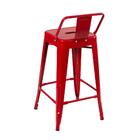 Kit - 4 X Banquetas Iron Tolix Com Encosto - 65 Cm - Industri